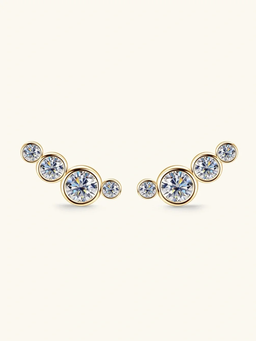 Moissanite 925 Sterling Silver Stud Earrings